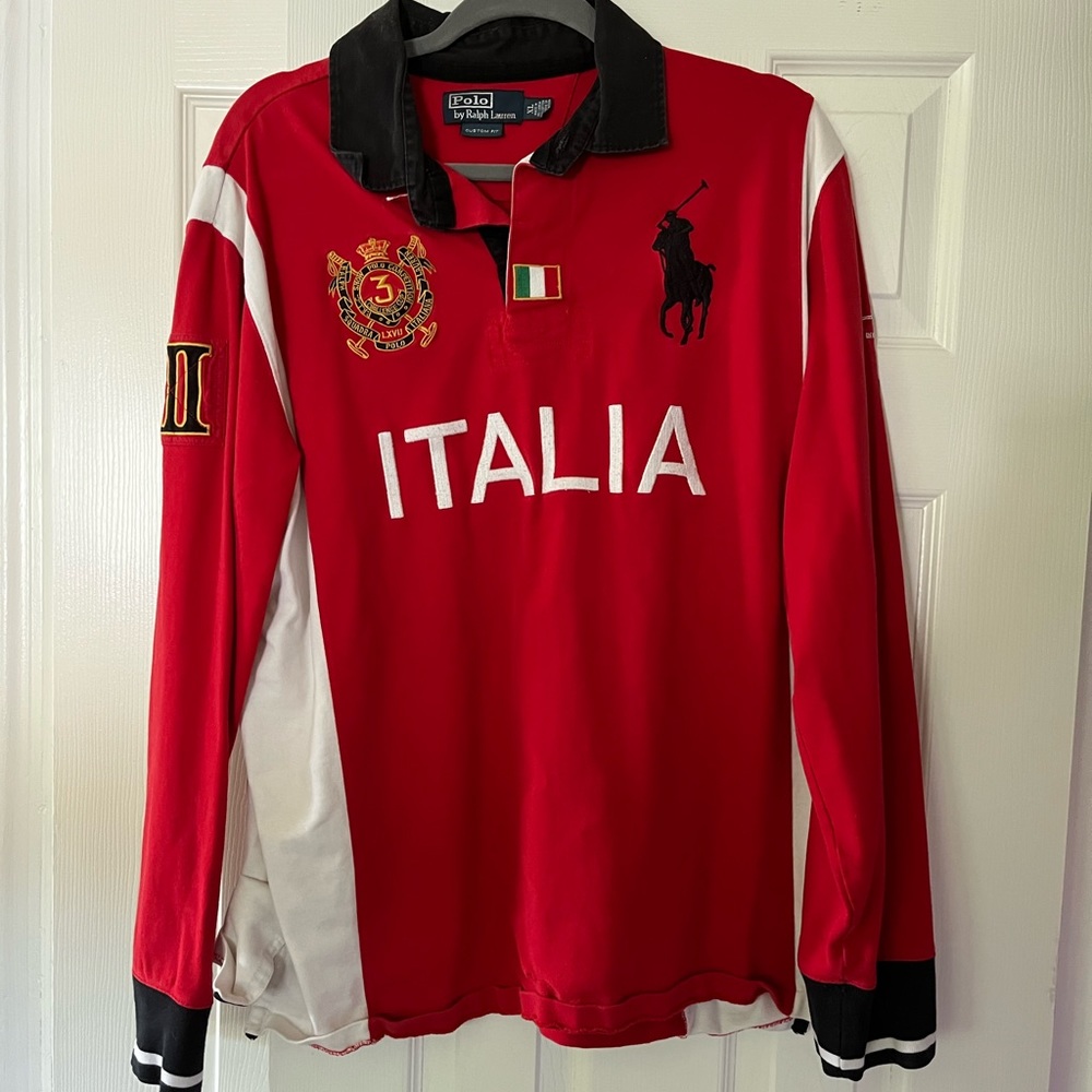 XL Vintage Italia Rugby Long-Sleeve Shirt by Ralph Lauren
